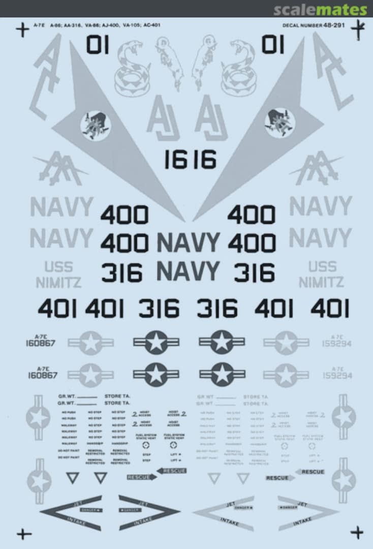 Boxart A-7E Corsair II Low Visibility 48-0291 SuperScale International