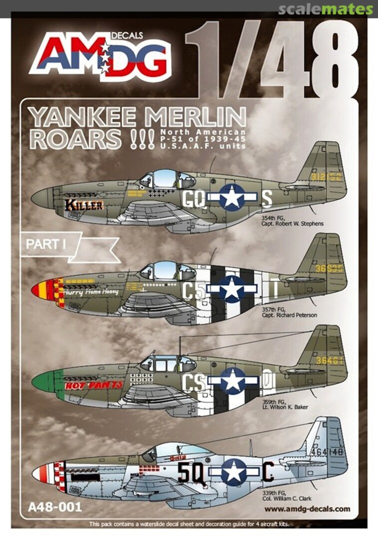 Boxart Yankee Merlin Roars!!! A48-001 AMDG Decals