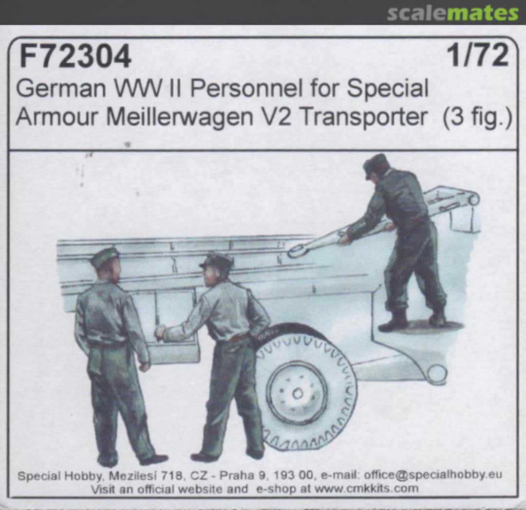 Boxart German WWII personnel for Meillerwagen V2 transporter F72304 CMK