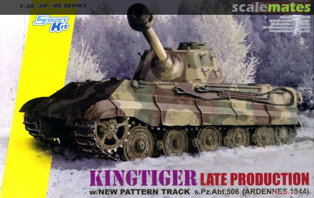 Boxart Kingtiger Late Production w/New Pattern Track 6900 Dragon