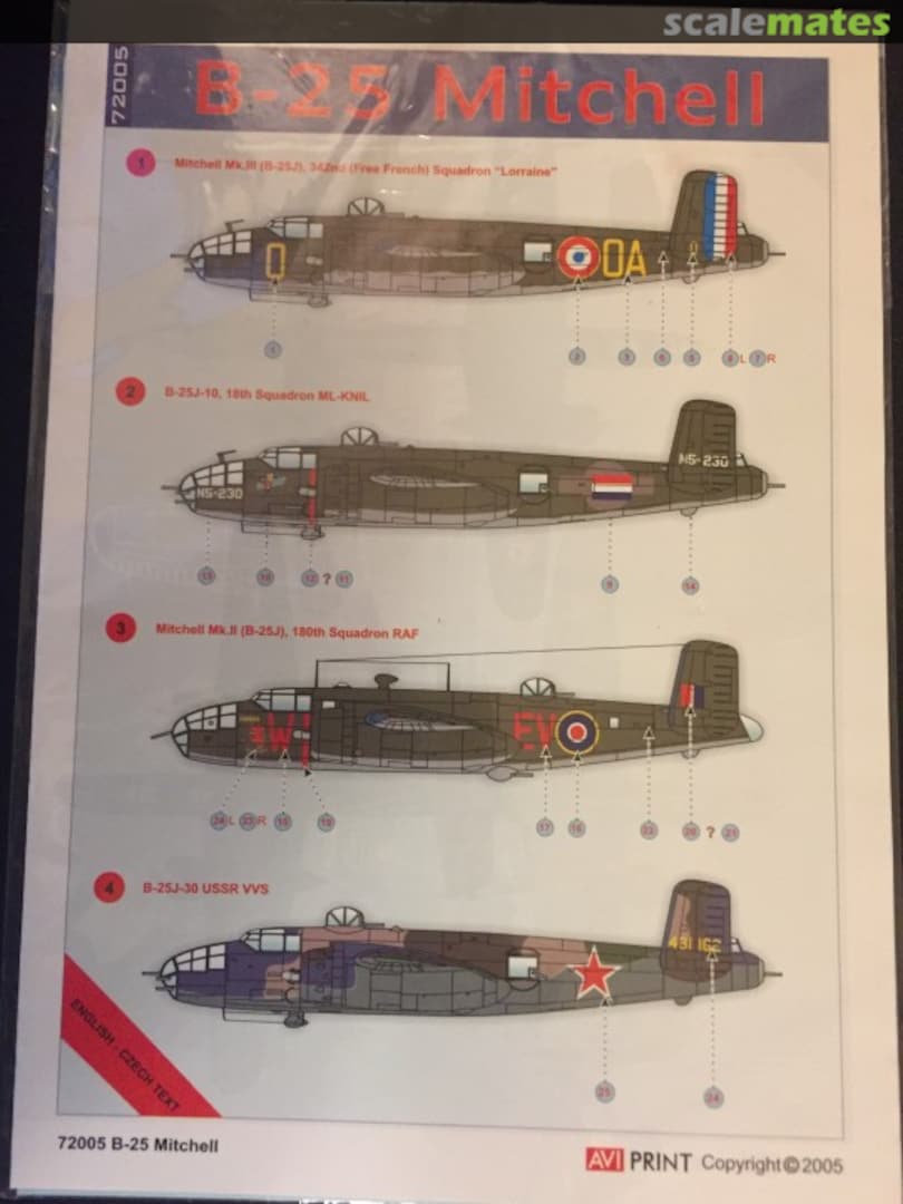 Boxart B-25 Mitchell 72005 AVI Print