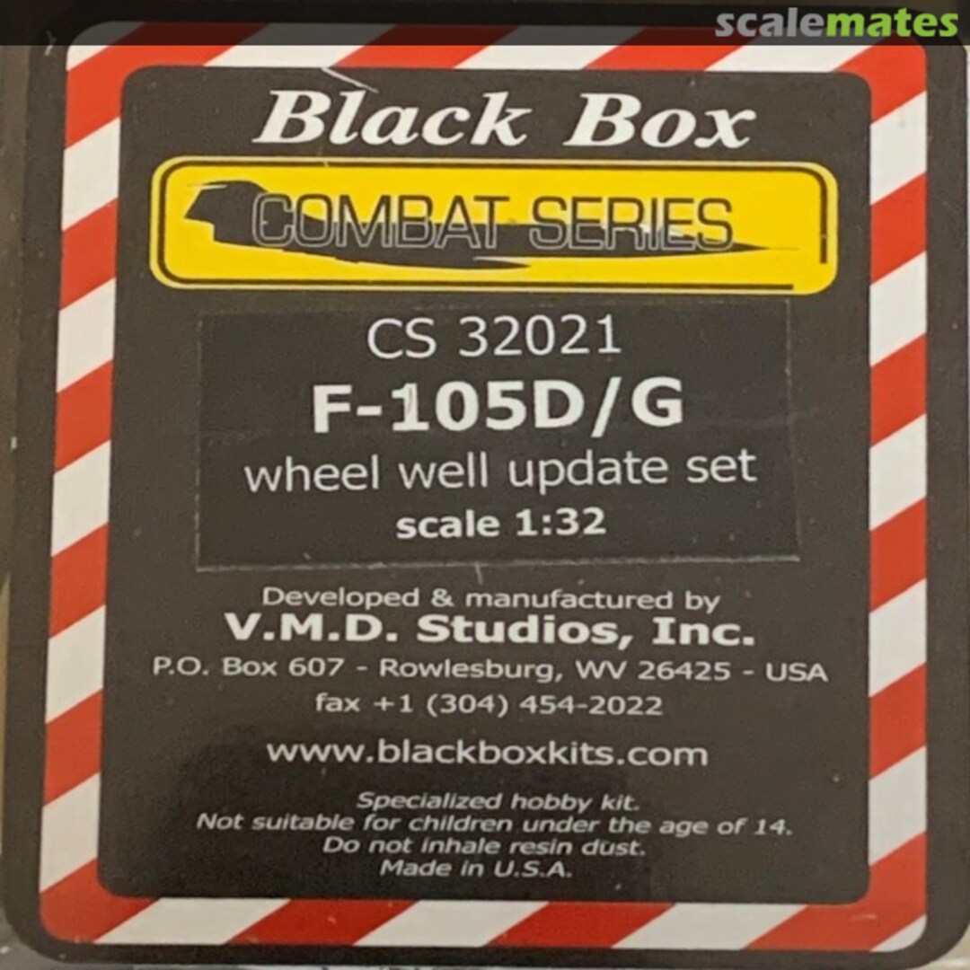 Boxart F-105 D/G Wheel Well Update Set 32021 Black Box