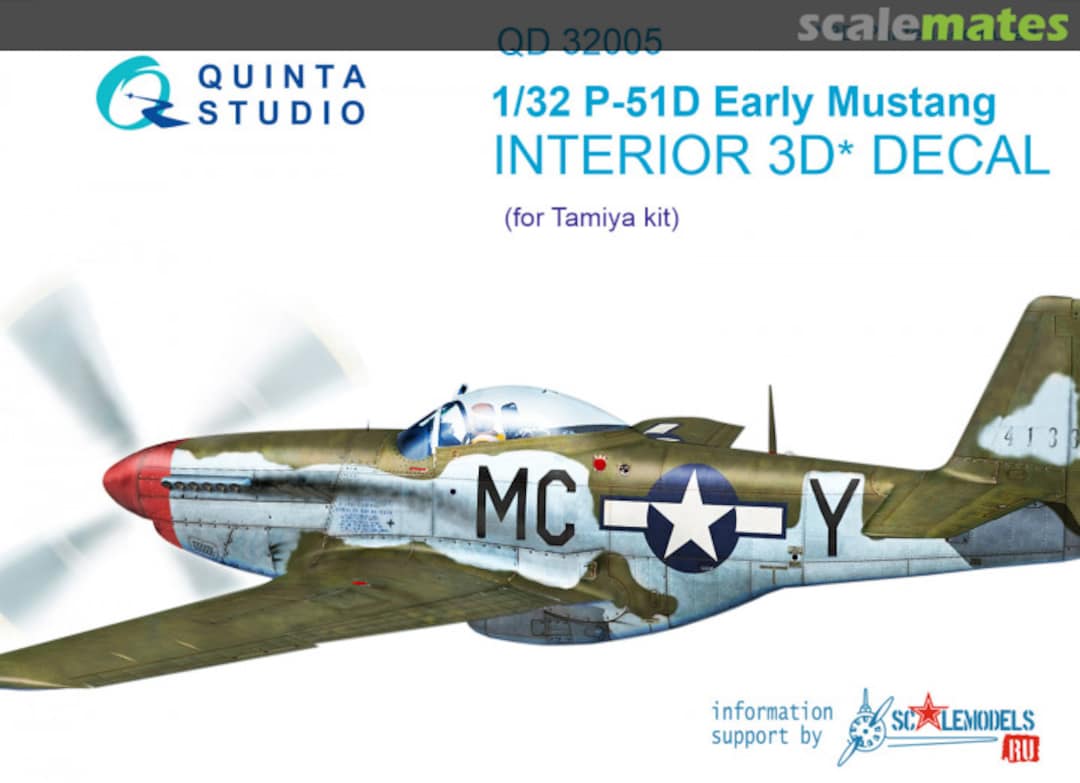 Boxart P-51D Early Mustang interior 3D decals QD32005 Quinta Studio