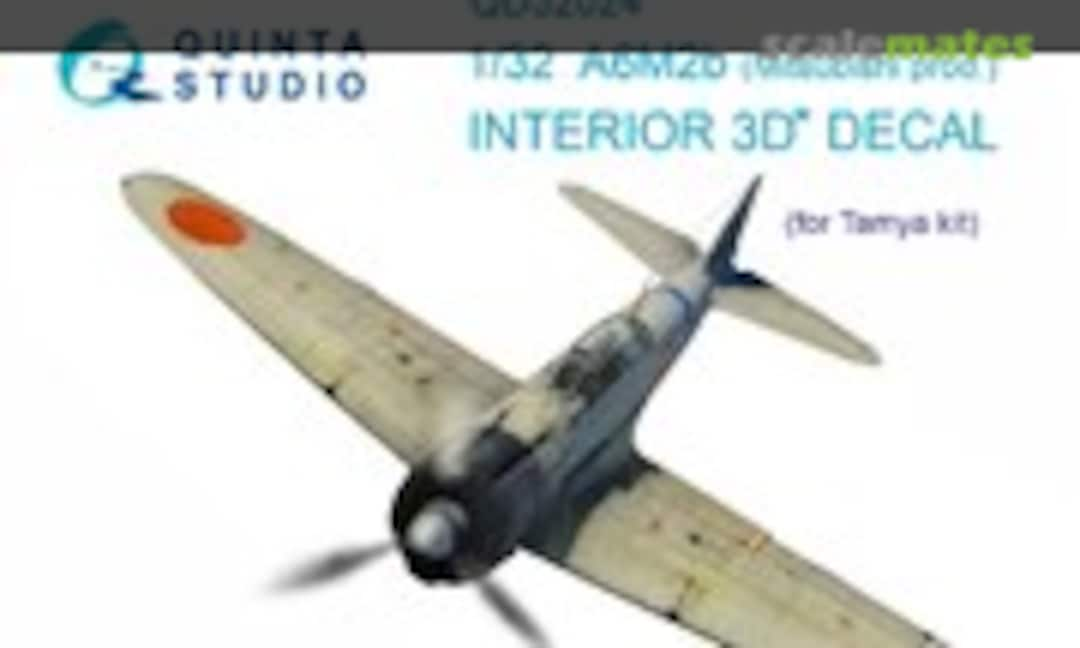 1:32 A6M2B interior 3D decals (Quinta Studio QD32024)