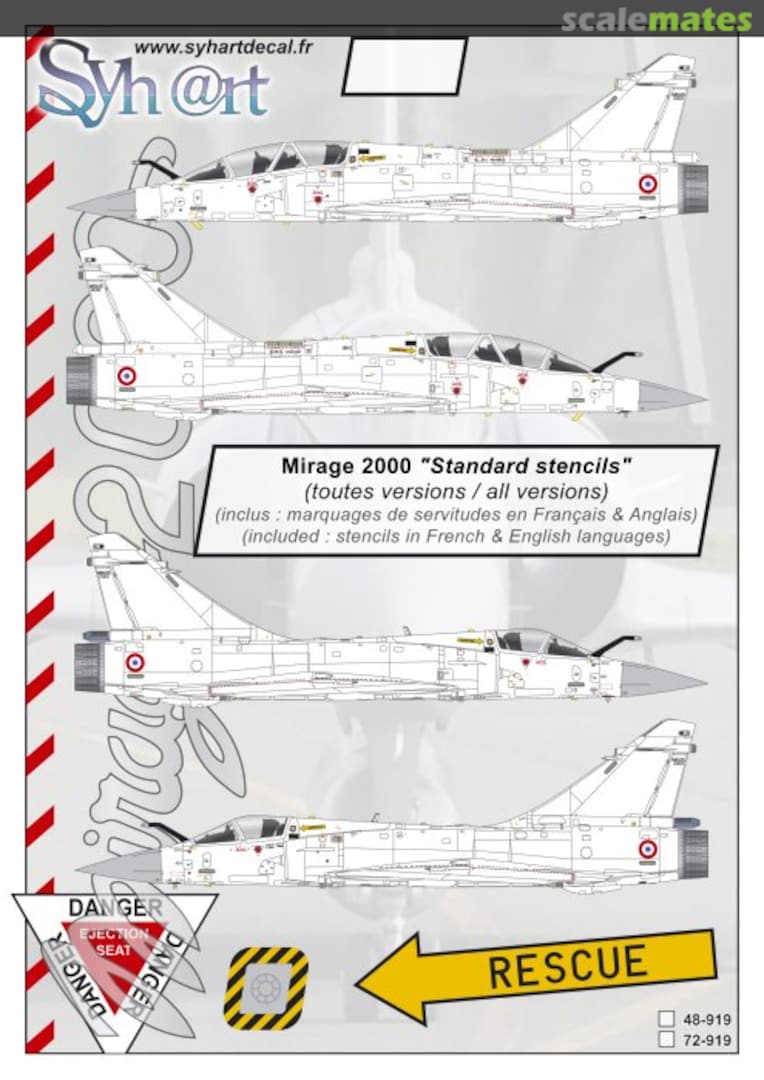 Boxart Mirage 2000 "Standard Stencils" 72-919 Syhart