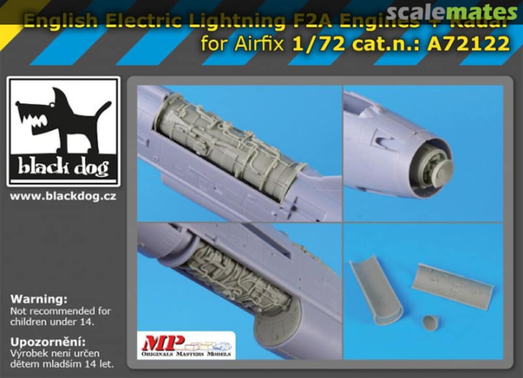 Boxart Lightning F.2A - Engines + Radar A72122 Black Dog