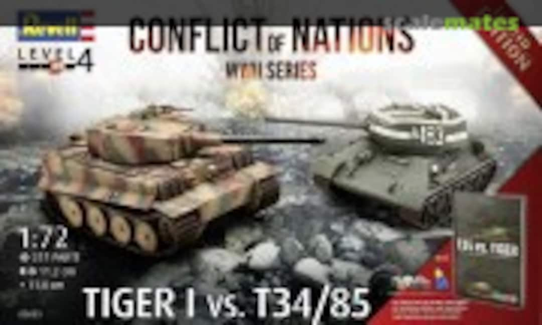 1:72 Tiger I vs. T34/85 (Revell 05655)