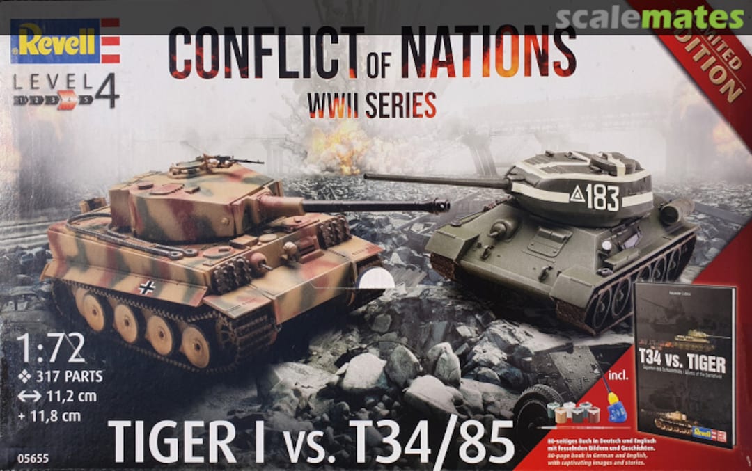 Boxart Tiger I vs. T34/85 05655 Revell