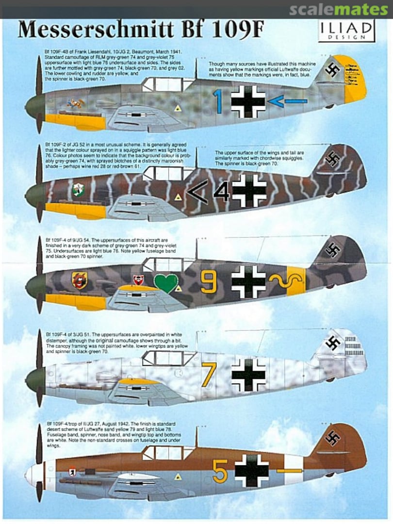 Boxart Messerschmitt Bf 109F 48017 Iliad Design