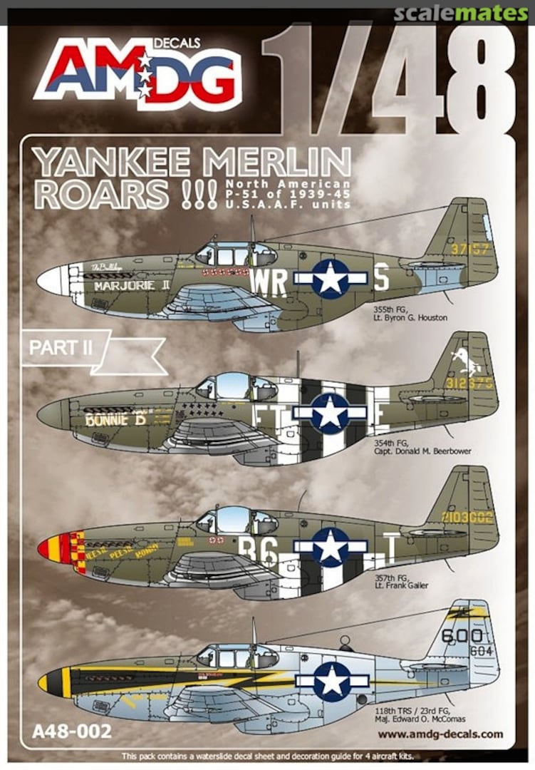 Boxart Yankee Merlin Roars!!! A48-002 AMDG Decals