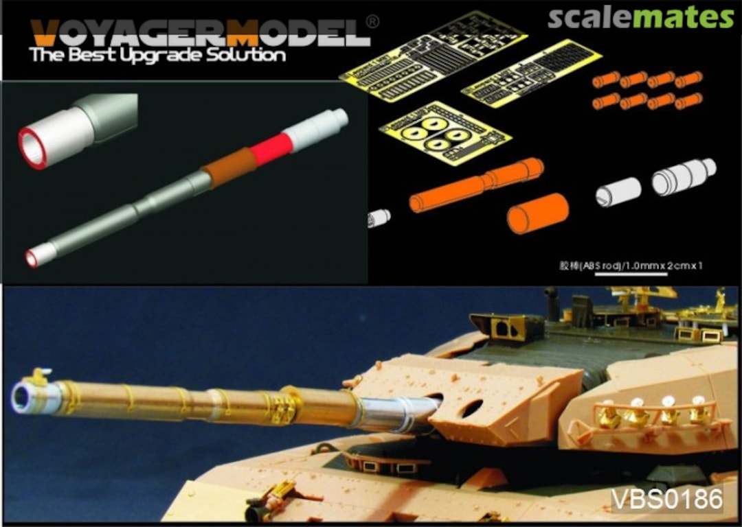 Boxart Modern German L7A3 105mm Gun Barrel for Leopard 1C2 MEXAS VBS0186 Voyager Model