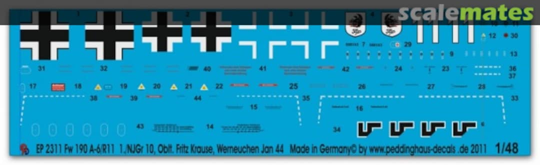 Boxart Fw 190 A-6/R11 EP 2311 Peddinghaus-Decals