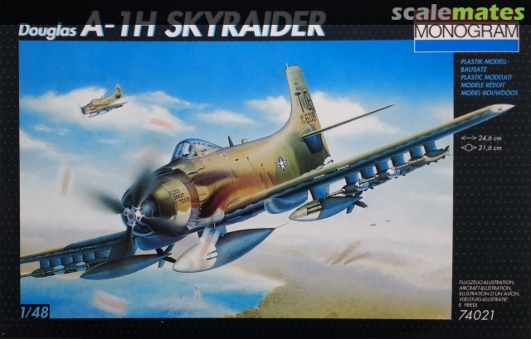 Boxart A-1H Skyraider 74021 Monogram