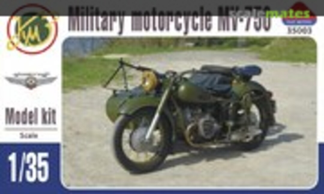 1:35 military motorcycle MV-750 with sidecar (AIM Fan Model 35003)