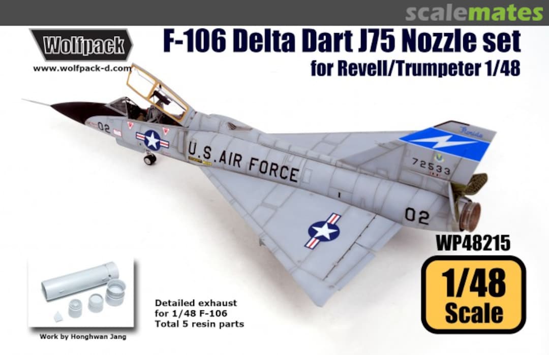 Boxart F-106 Delta Dart J75 Nozzle Set WP48215 Wolfpack