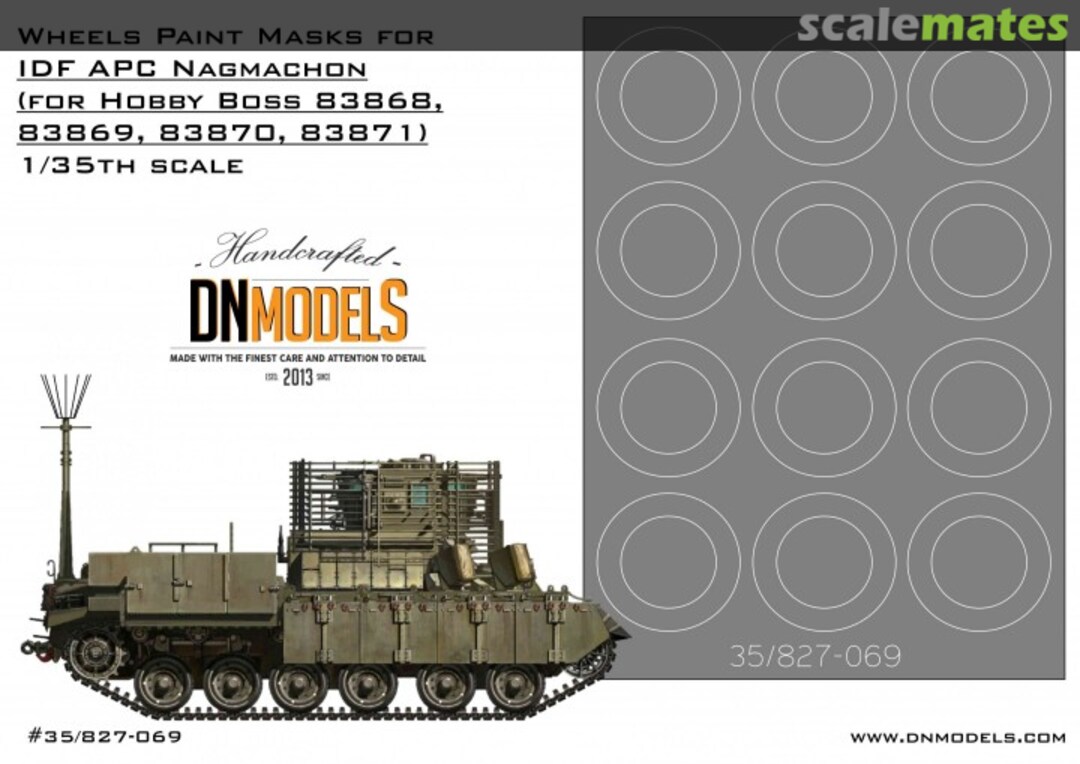 Boxart Wheels Paint Masks Set IDF Nagmachon APC 35/827-069 DN Models