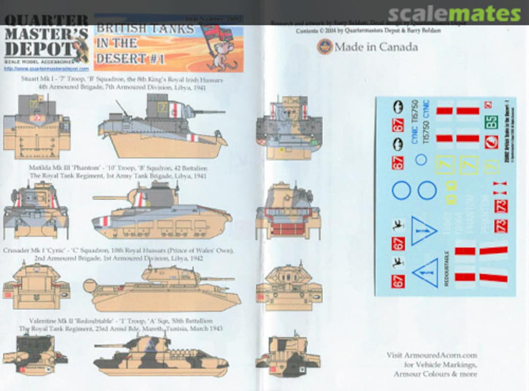 Boxart British Tanks in the Desert #1 35092 Quartermaster's Depot