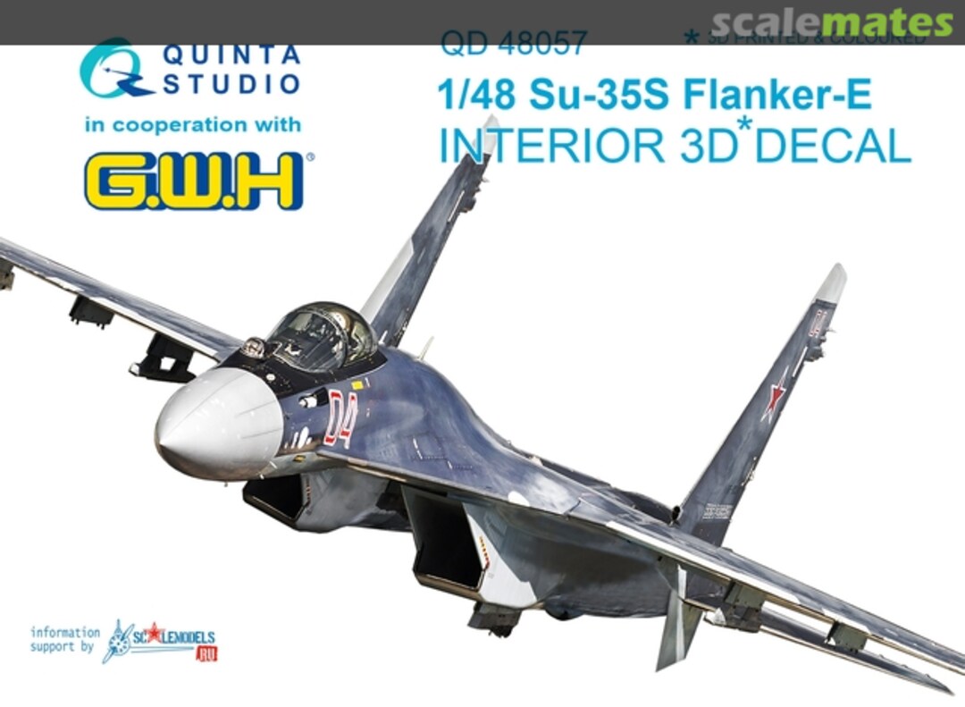 Boxart Su-35S Interior 3D Decal QD48057 Quinta Studio