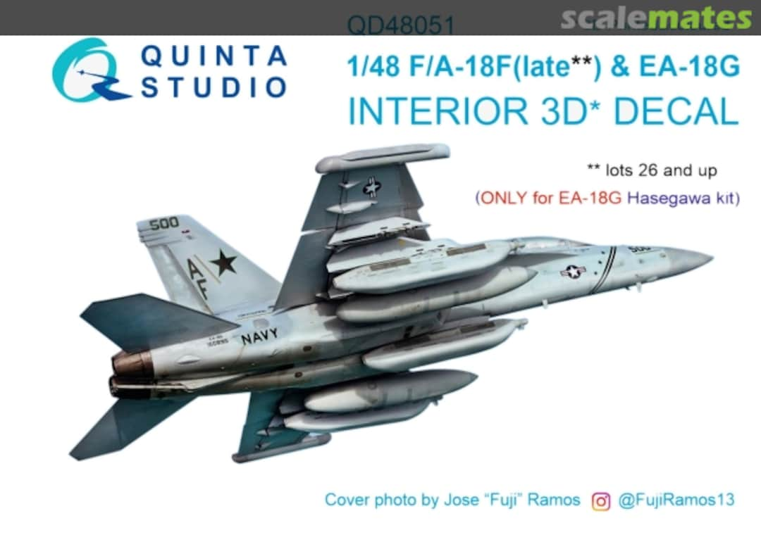 Boxart F/A-18F - Late & EA-18G interior 3D decal QD48051 Quinta Studio