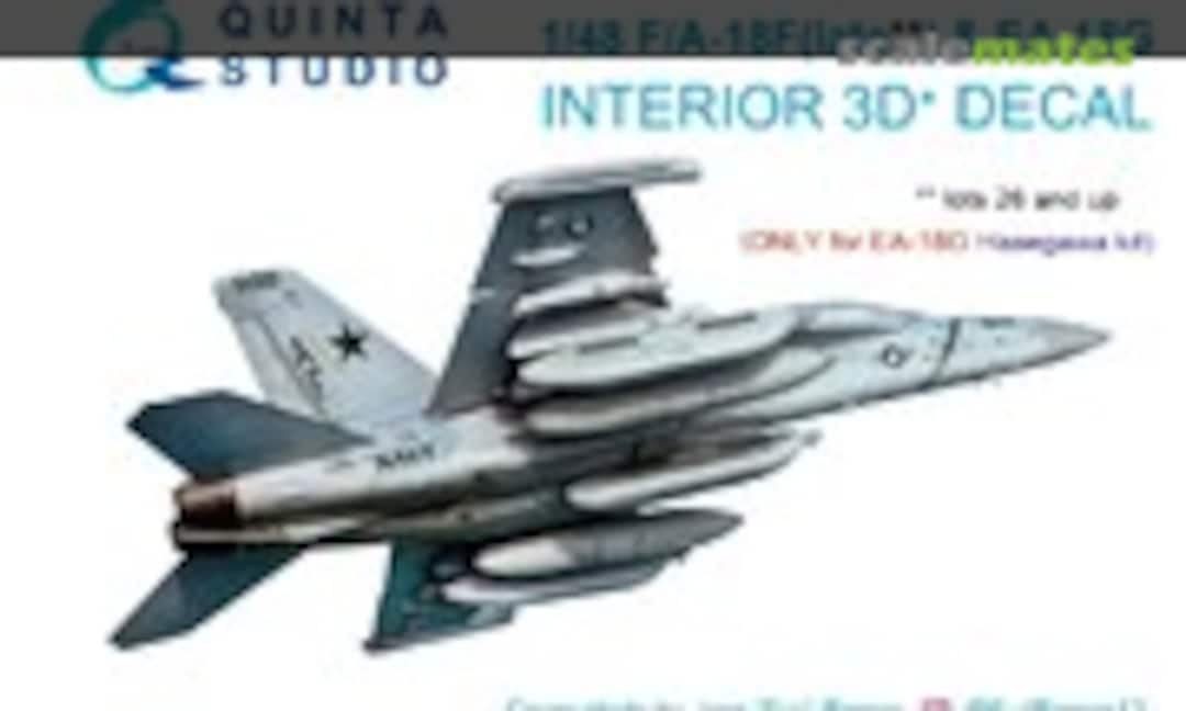 1:48 F/A-18F - Late &amp; EA-18G interior 3D decal (Quinta Studio QD48051)