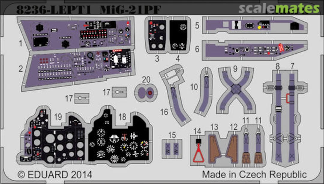 Boxart Mig-21PF PE-set 8236-LEPT1 Eduard