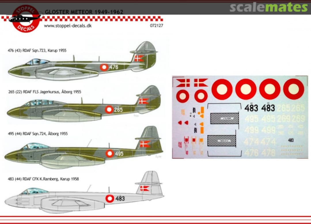 Boxart Gloster Meteor 072127 Stoppel Decals