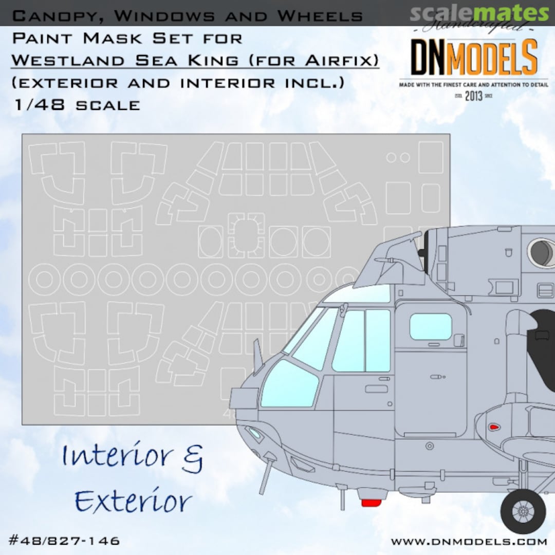 Boxart Westland Sea King Canopy, Windows & Wheels Paint Masks Set 48/827-146 DN Models