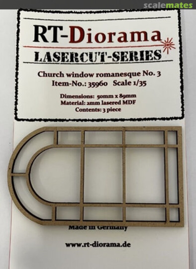 Boxart Church window romanesque No.3 (3pcs) 35960 RT-Diorama