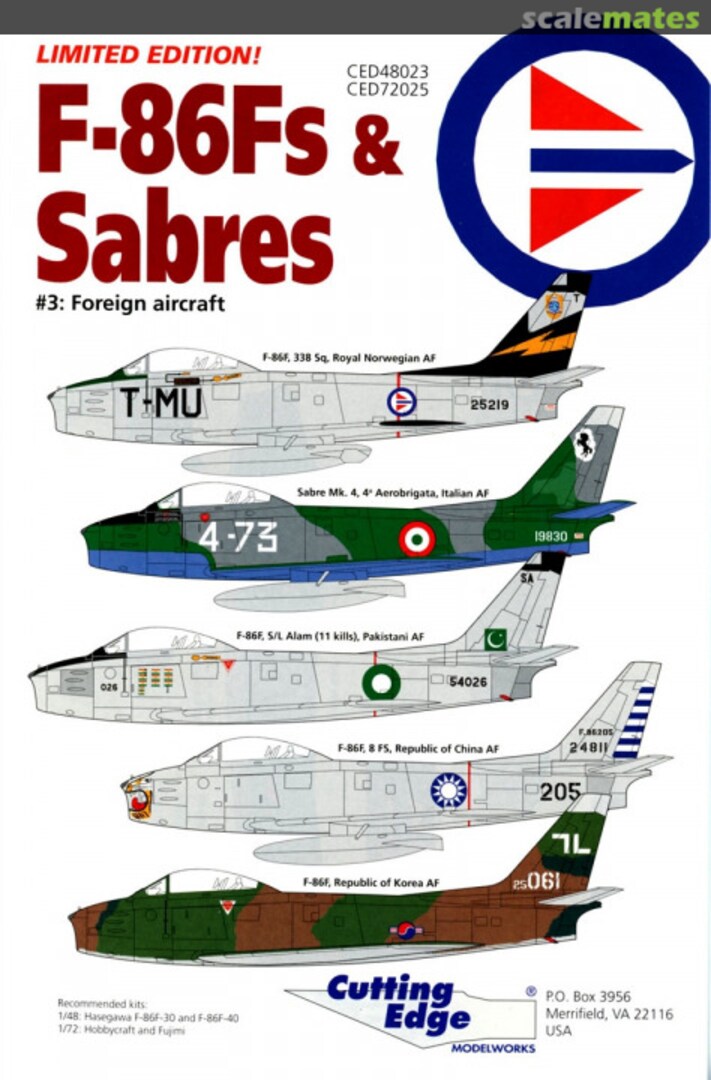 Boxart F-86Fs & Sabres CED48023 Cutting Edge Modelworks