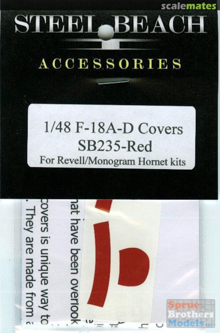 Boxart F-18A F-18B F-18C F-18D Hornet Red FOD Covers 49035 Steel Beach