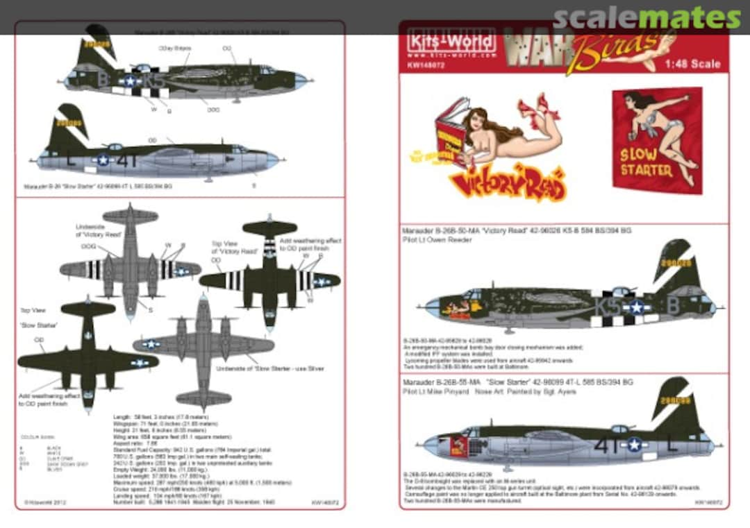 Boxart B-26B Marauders KW148072 Kits-World