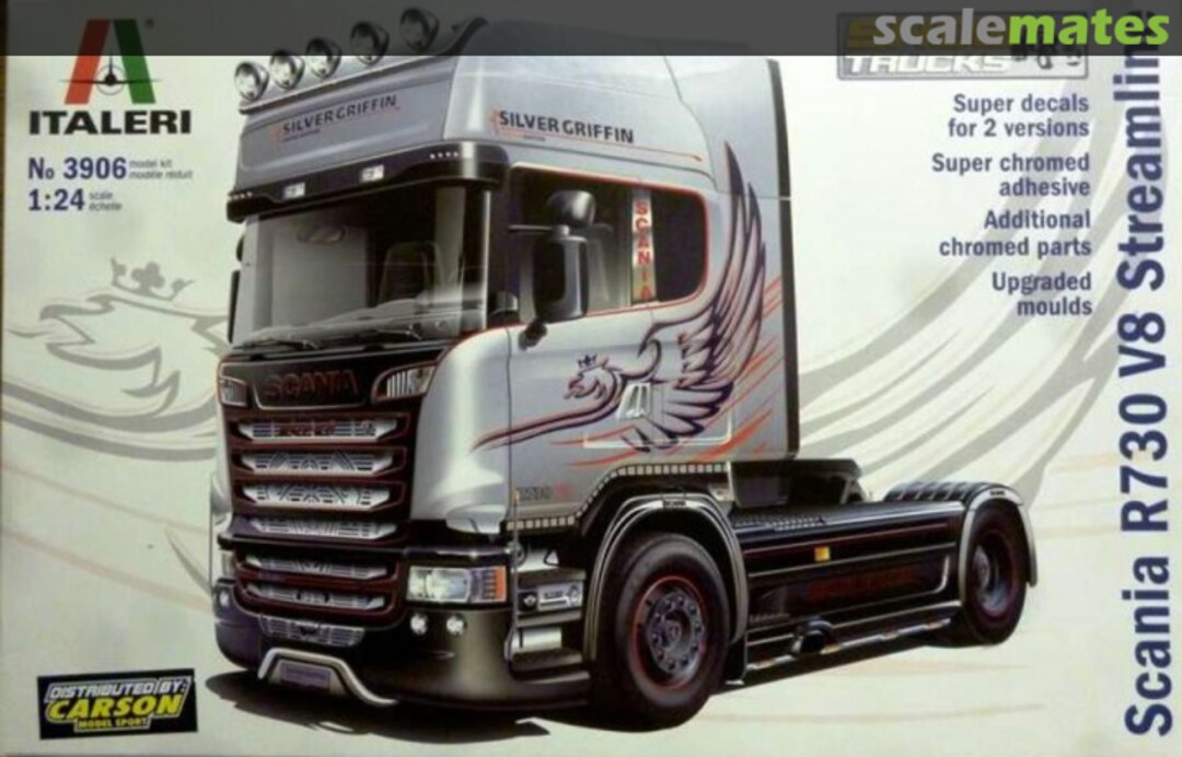 Boxart Scania R730 V8 Streamline "Silver Griffin" 3906 Italeri