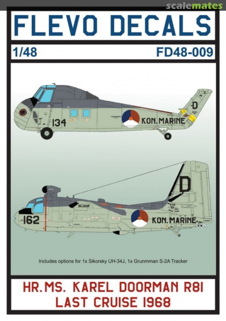 Boxart Hr. Ms. Karel Doorman R81 Last Cruise 1968 FD48-009 Flevo Decals