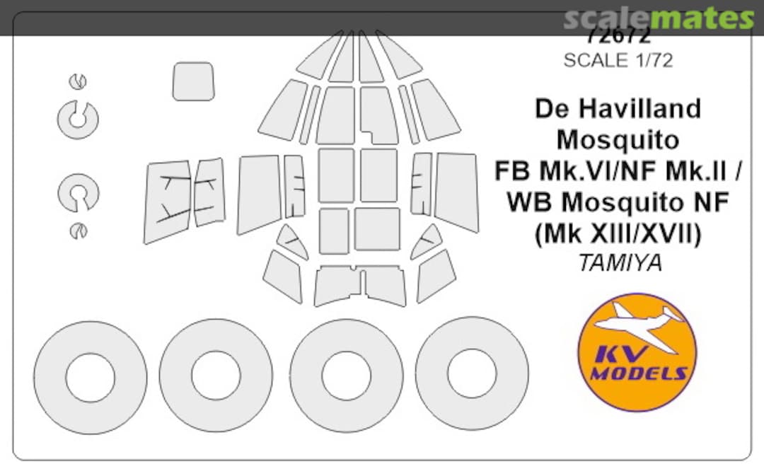 Boxart De Havilland Mosquito FB Mk.VI / NF Mk.II / WB Mosquito NF (Mk XIII/XVII) 72672 KV Models