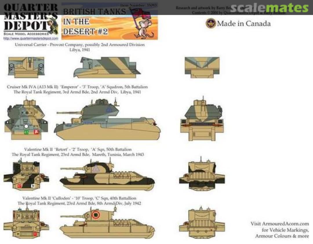 Boxart British Tanks in the Desert #2 35093 Quartermaster's Depot