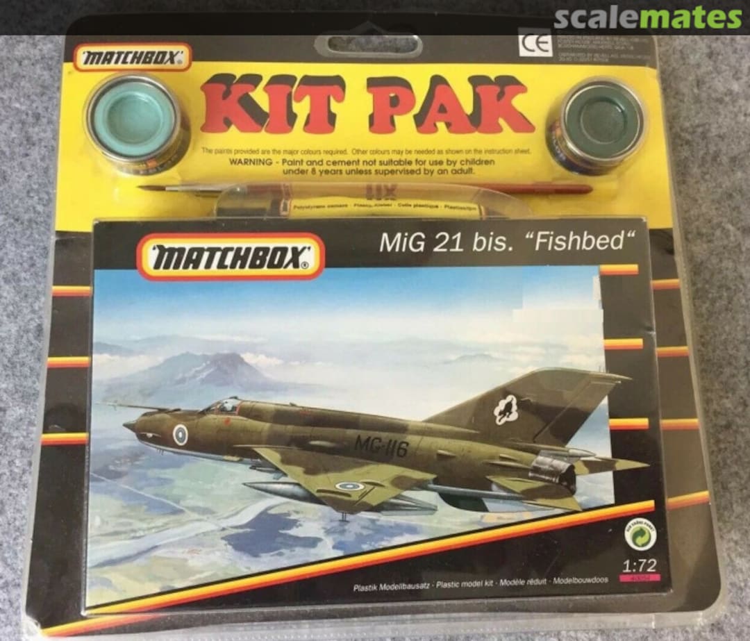 Boxart MiG 21 bis. "Fishbed" 40054 Matchbox