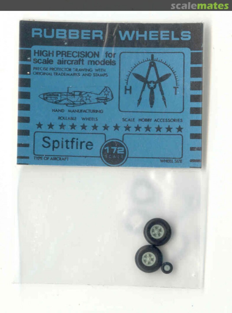 Boxart Spitfire Mk I-V Rubber Wheels  HAT Scale Hobby Accessories