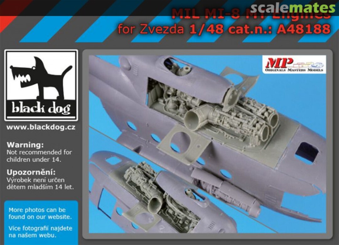 Boxart Mi-8 MT Hip - Engines A48188 Black Dog