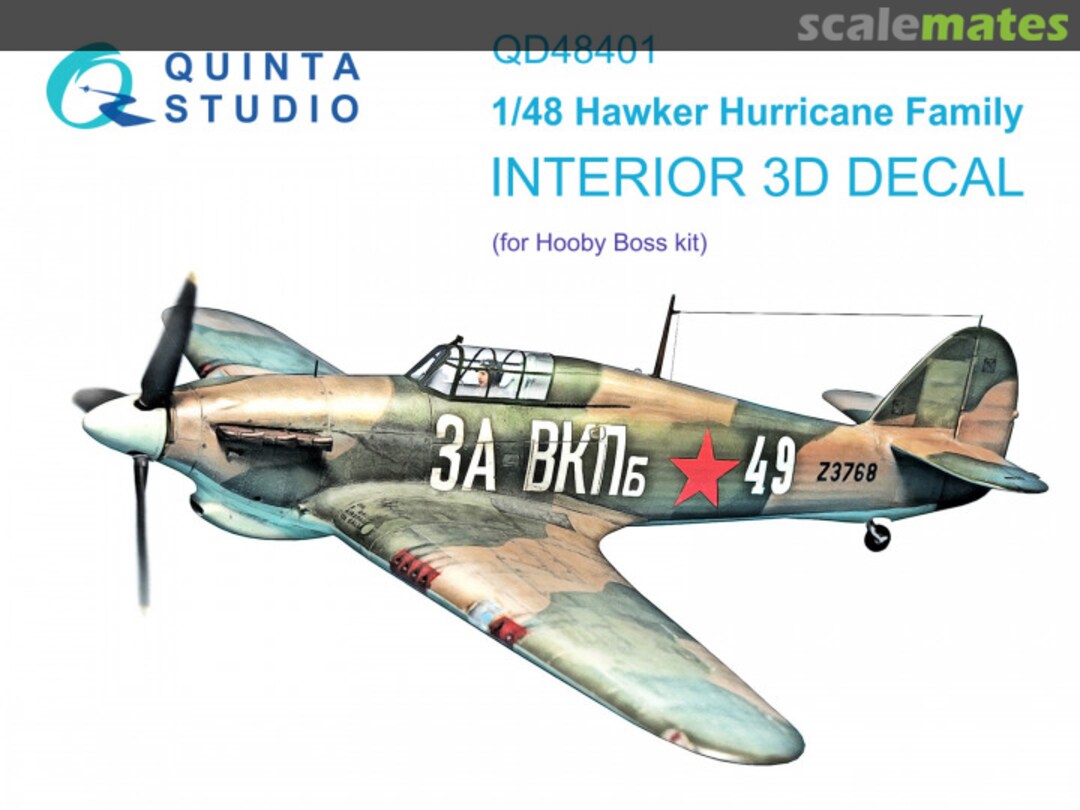 Boxart Hawker Hurricane Family interior 3D decals QD48401 Quinta Studio