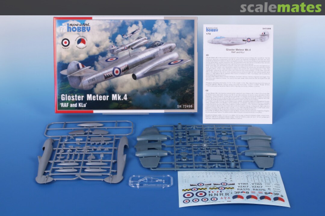 Contents Gloster Meteor Mk.4 SH 72498 Special Hobby