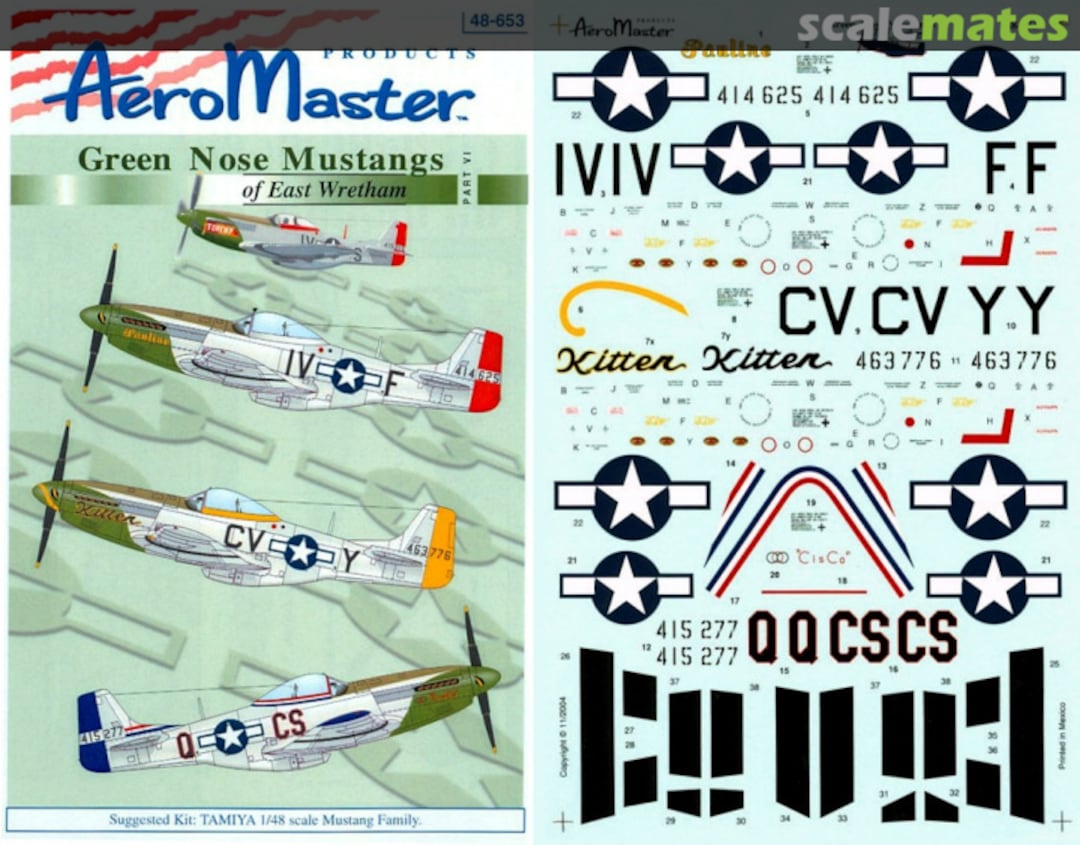 Boxart Green Nose Mustangs of East Wretham 48-653 AeroMaster