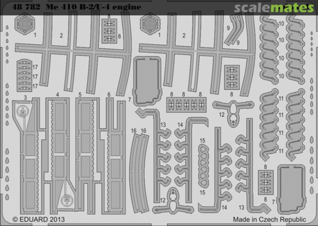 Boxart Me 410 B-2/U-4 Engine 48782 Eduard