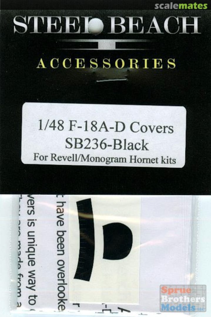 Boxart F-18A F-18B F-18C F-18D Hornet Black FOD Covers 49036 Steel Beach