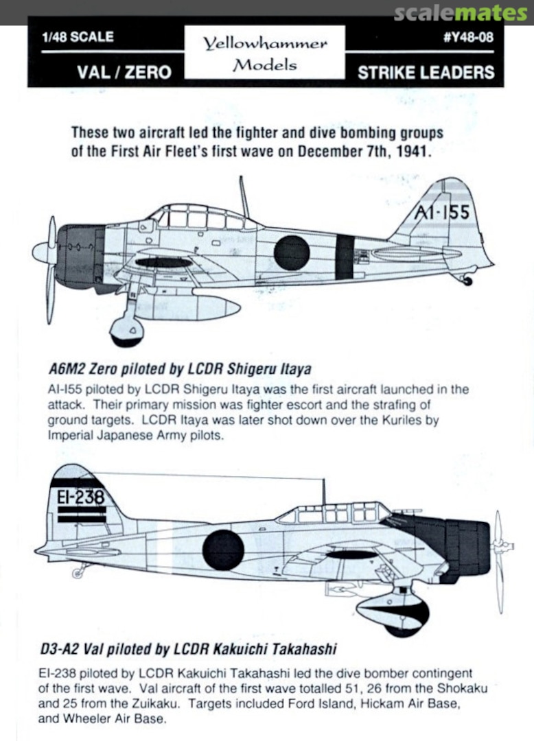 Boxart Val/Zero Strike Leaders Y48-08 Yellowhammer Models