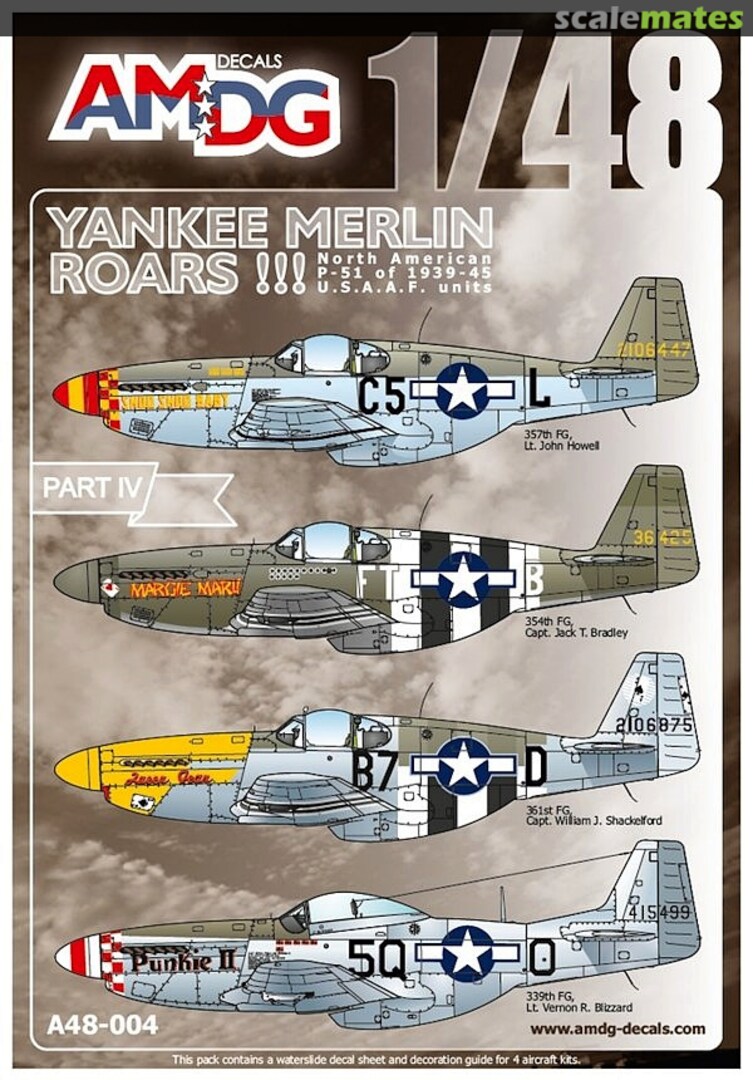 Boxart Yankee Merlin Roars!!! A48-004 AMDG Decals