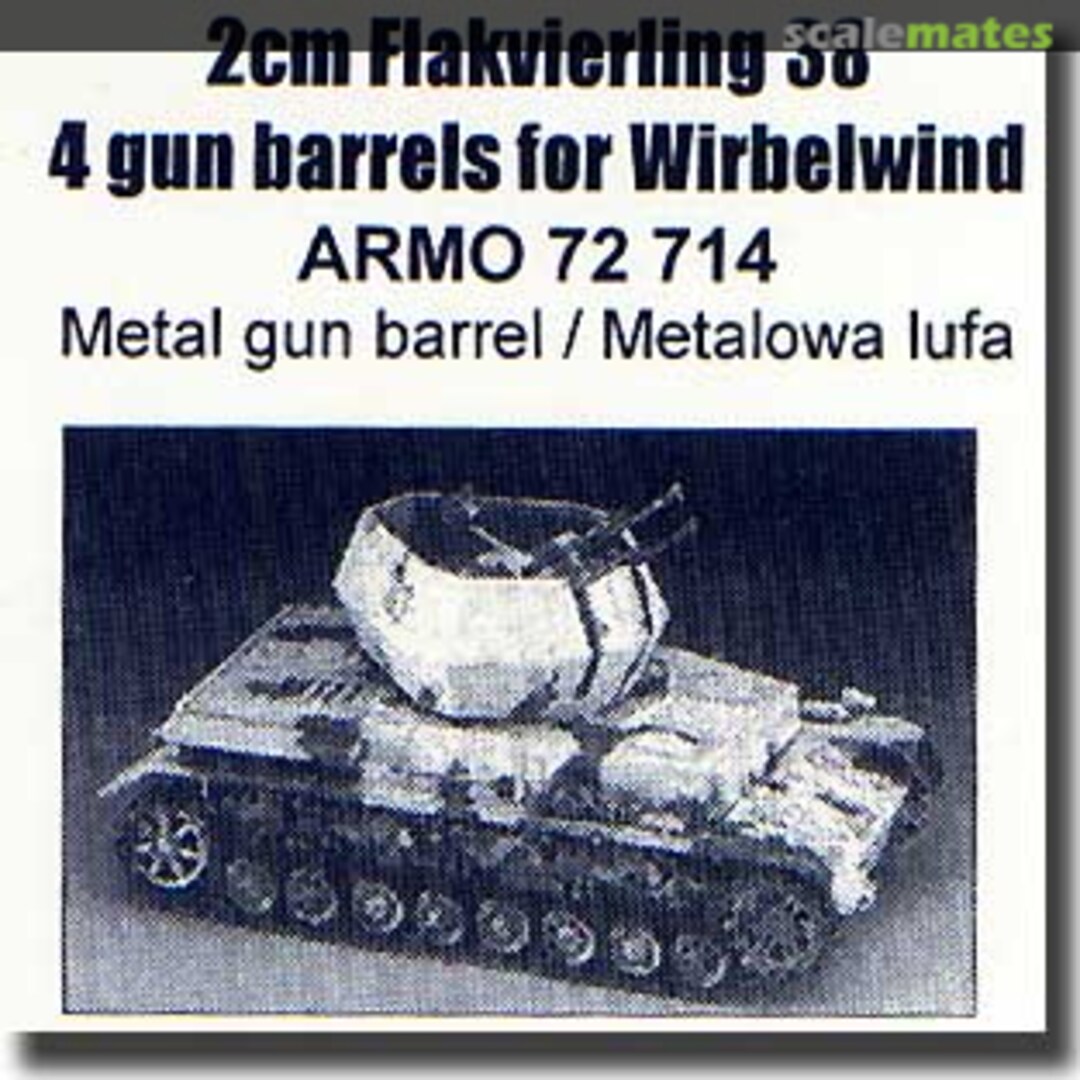 Boxart 2cm Flakvierling 38 - 4 gun barrels for Wirbelwind 72714 Armo