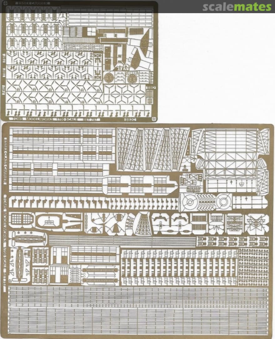 Contents Essex Class Aircraft Carrier Detail-up set (2 Photo-Etched sheets) 757 Tom's Modelworks