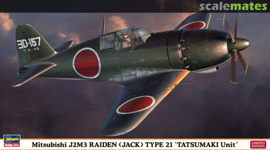 Boxart Mitsubishi J2M3 Raiden (Jack) Type 21 'Tatsumaki Unit' 07428 Hasegawa