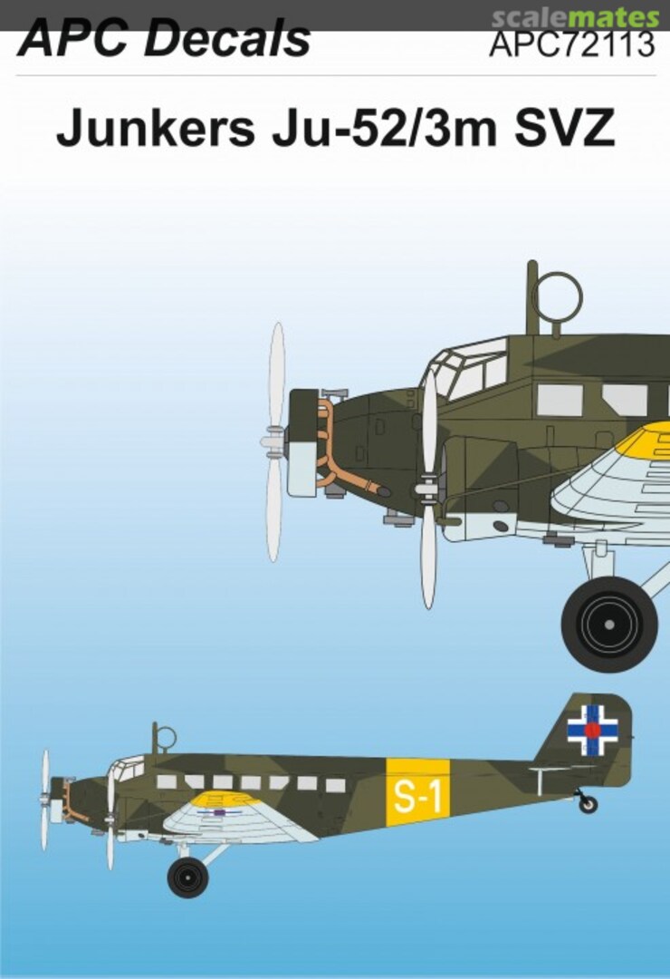 Boxart Junkers Ju 52/3m SVZ APC72113 APC Decals