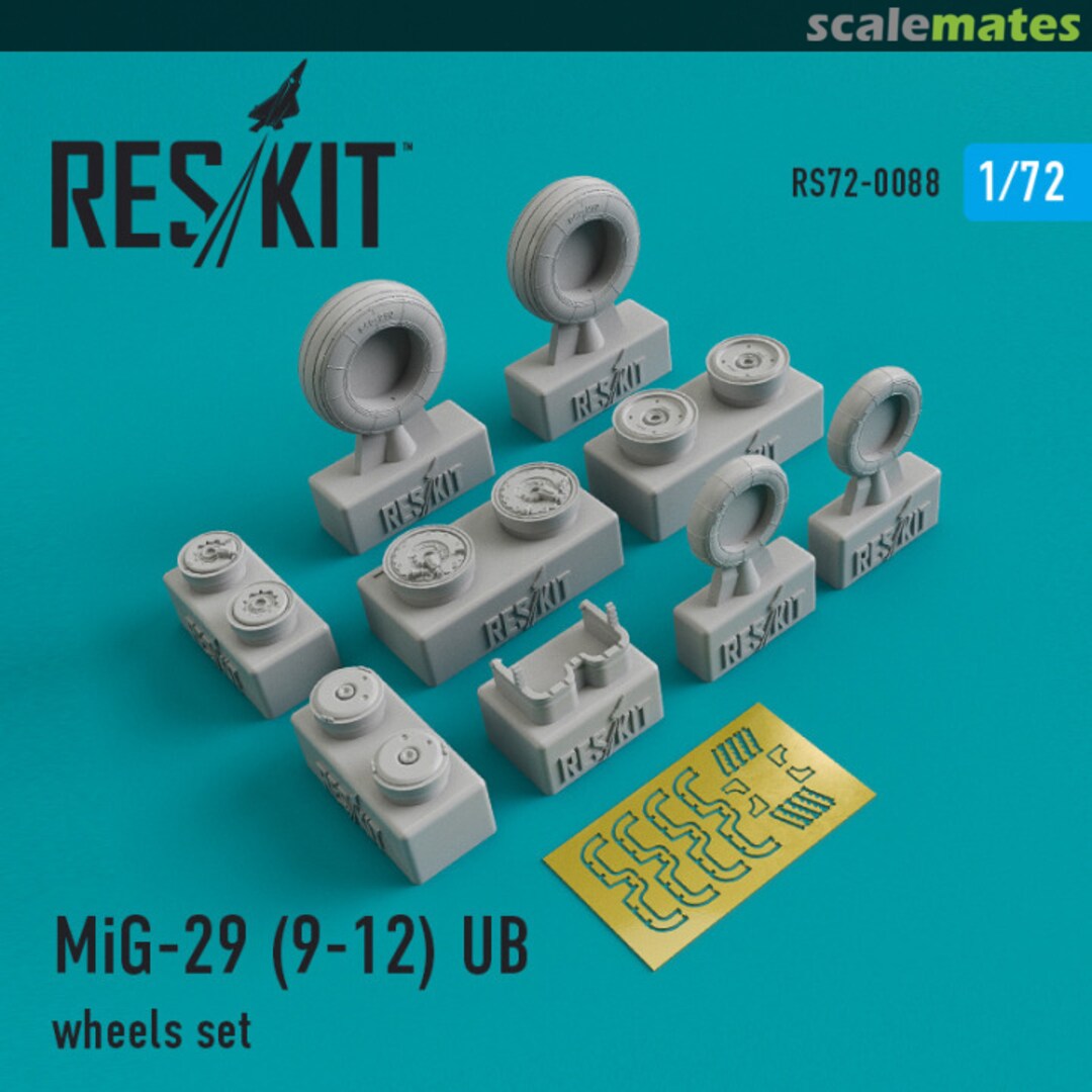 Boxart MiG-29 (9-12) UB - wheels set RS72-0088 ResKit